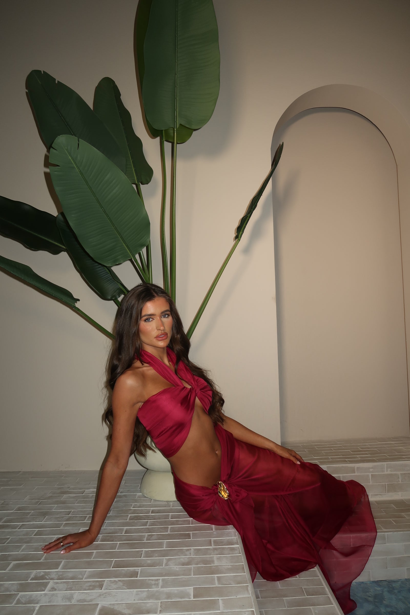 Plum Chiffon Beach Scarf